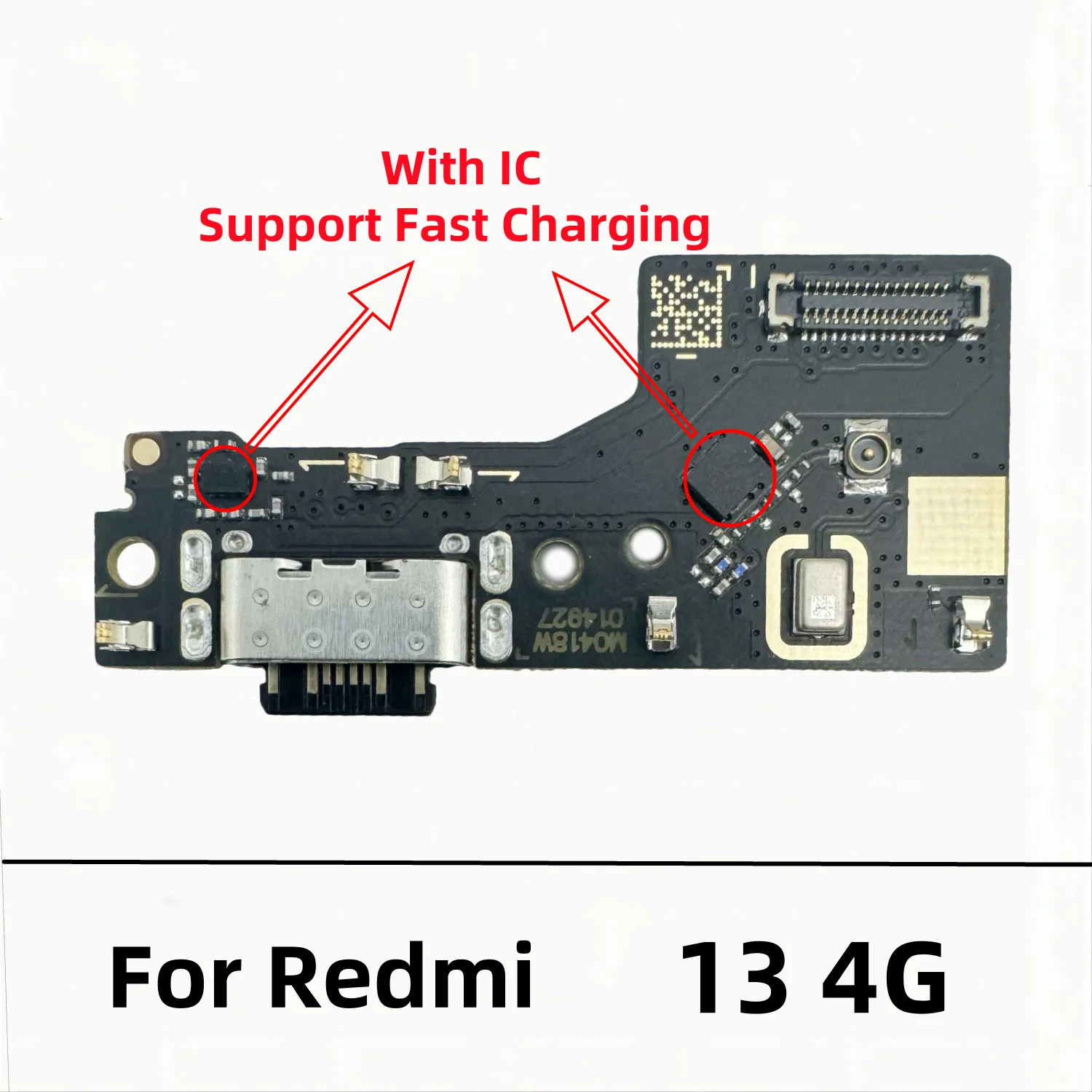 USB-oplader voor Redmi 13 4G Dock Connector Board Oplaadpoort Flex-kabel vervangende onderdelen