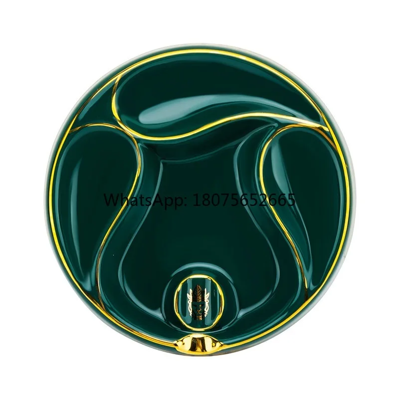 Rubinski cigar pipe dual-purpose ashtray bone ceramic fashionstylish round smoke extinguisher pipe holder for home