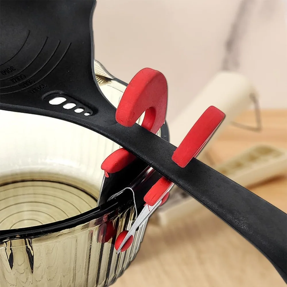 1PC Kitchenware support frame, stainless steel spoon clamp, pot edge kitchen small tool, heat-resistant multifunctional clip