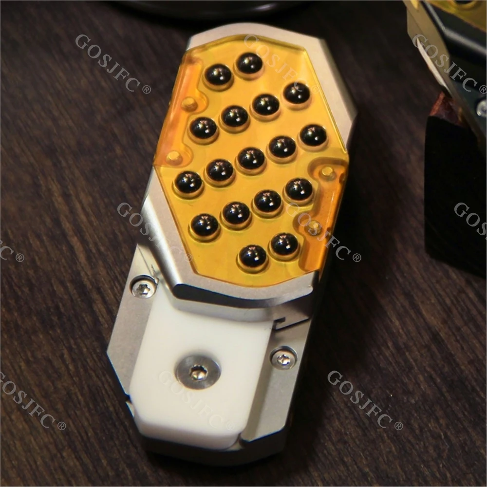 9-hand Fidget Slider PEI Keramische Kraal Lenteplaat Mechanische Push Slider EDC Stress Relief Speelgoed Vingertop Gyro