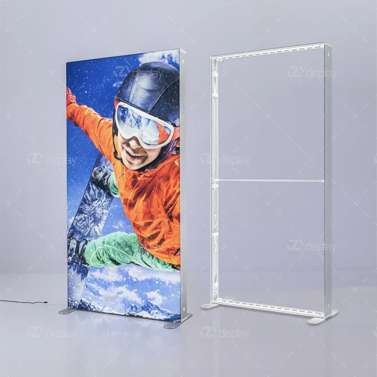 2024 New Portable Custom Led SEGO Light Box Stand Backlit Trade Show Display Booth With Counter