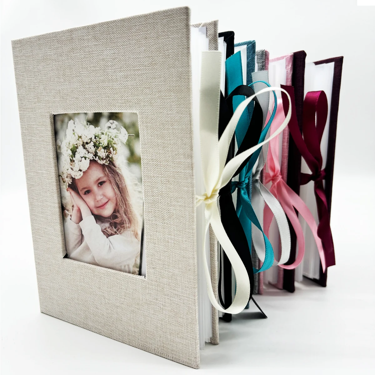 1pcs 4x6 small photo album capable of holding 100 photos mini baby album linen cover gift wedding family album