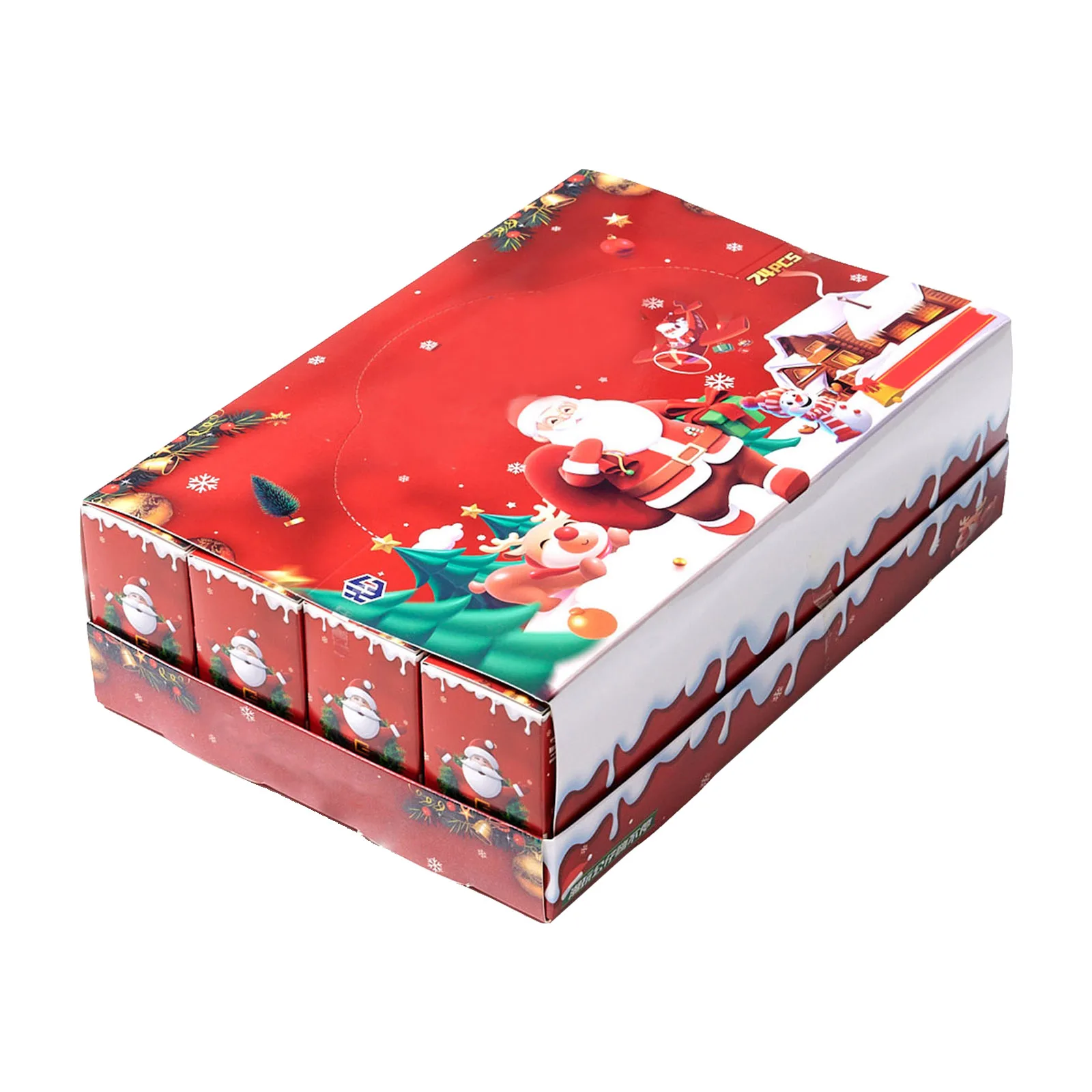 Countdown to Christmas Advent Calendar with Chocolate 24 Box Christmas Keychain Cute Christmas Electric Cooking Pot with Timer