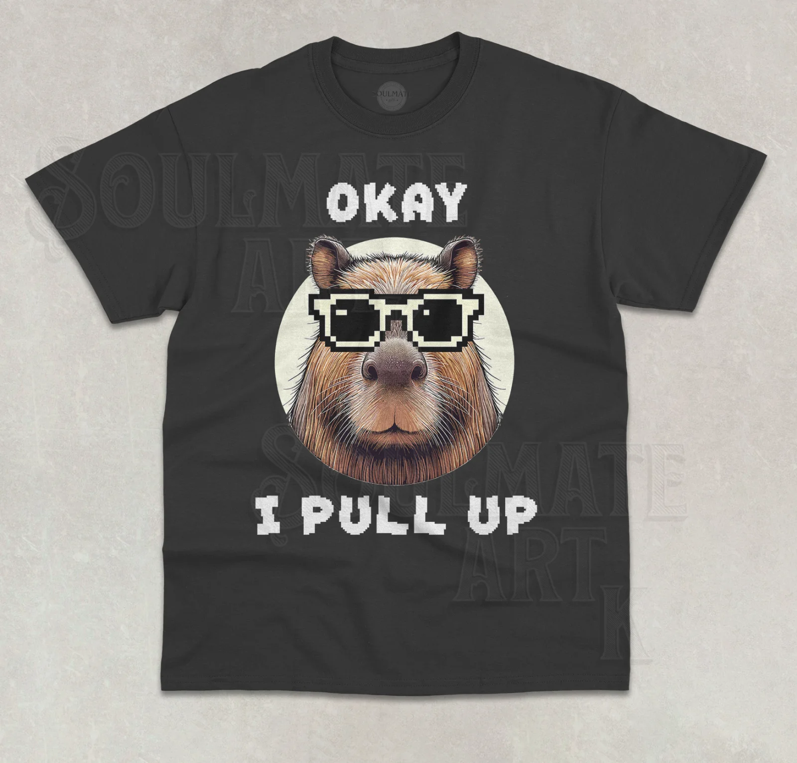 Ok I Pull Up T-Shirt Capybara Funny Meme Joke Silly Graphic Animal Unisex Shirt