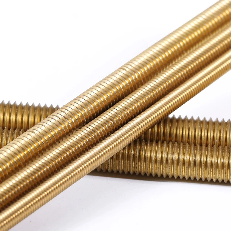 1PCS Brass Thread Rod M2 M2.5 M3 M4 M5 M6 M8 M10 M12M M14 M16 M18 M20 Solid Metric Bolt Full Thread Shaft Rod Bar Stud