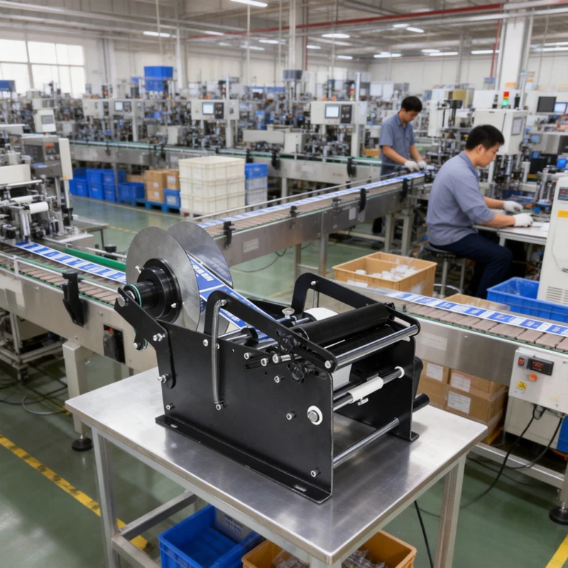Labeling Device Automatic Round Bottle Labeling Machine Printing Equipment Lettering Industrial Machines Label Etikettiergerat