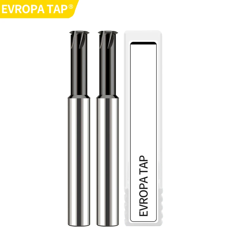 EVROPA TAP CNC Machine Solid Carbide Long Shank 100L Single Tooth Thread Milling Cutter M2 M3 M4 M5 M6 M8 M10 M12 M14 Mill Mills