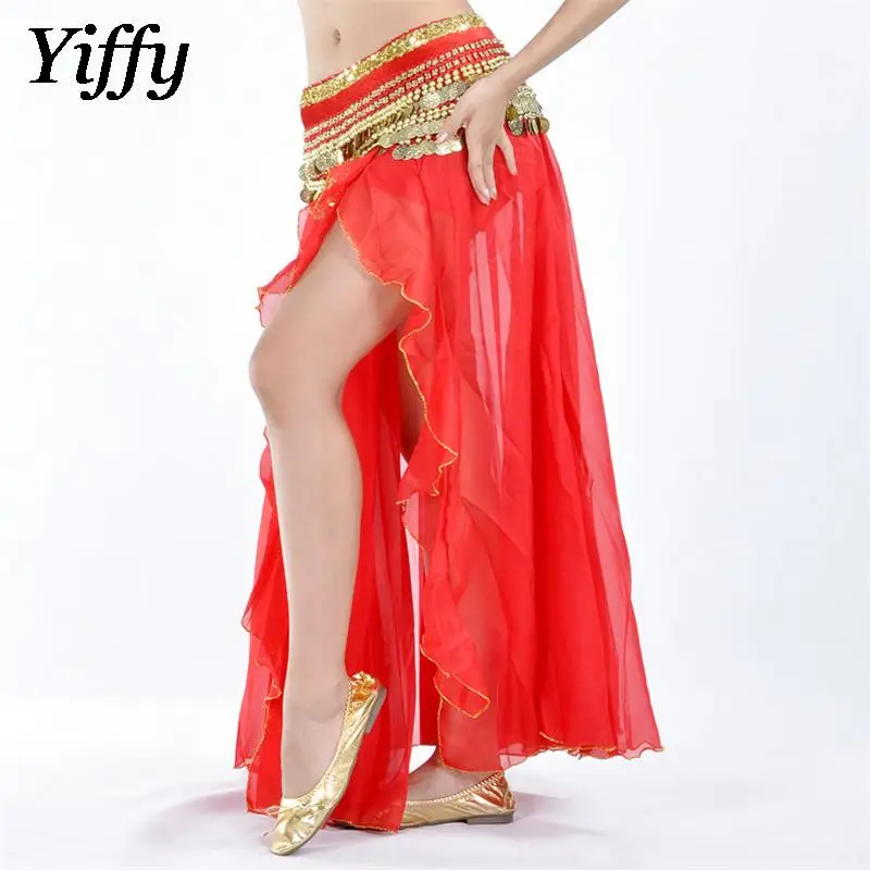 Mode Vrouwen Buikdans Single Split Rok Danstraining Pak Oosterse Buikdans Indian Dance Performance Split Rok Nieuw