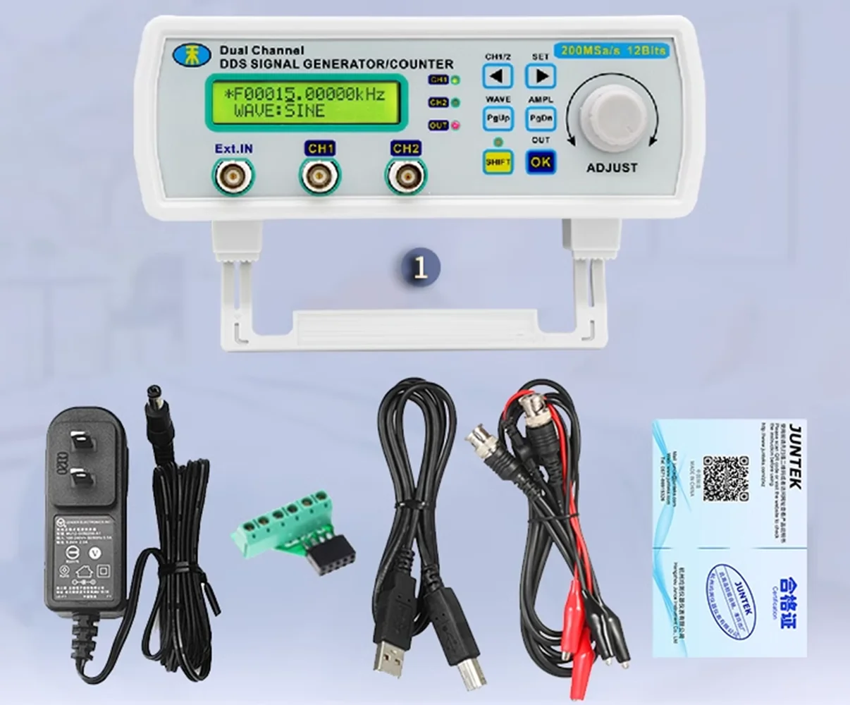 Générateur de source de signal d\'onde arbitraire, compteur de fréquence, comptage, entièrement CNC, fonction double canal DDS, MHS5200A