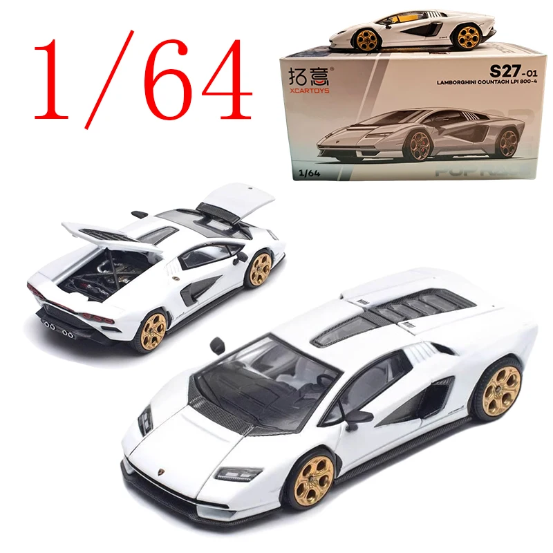 

POPRACE, литая под давлением модель автомобиля из сплава Lamborghini в масштабе 1/64, Lamborghini Kontash Play с подарком, оригинальная коробка игрушечных машин