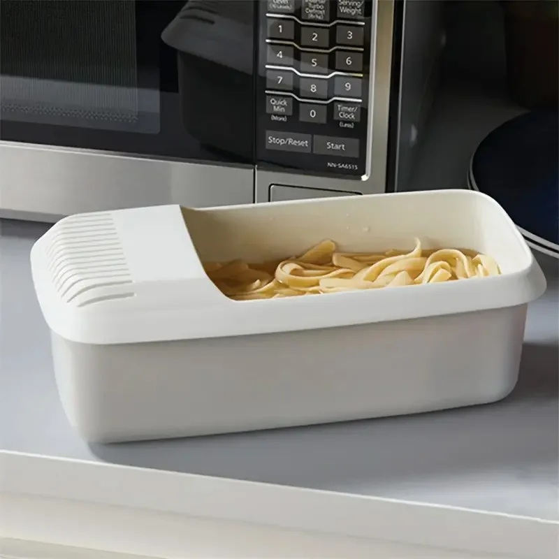 Mikrowelle Nudeln Nudelkocher mit Sieb, umweltfreundlicher Kunststoff-Spaghetti-Gemüsedampfer, Spülmaschine, Küchenzubehör