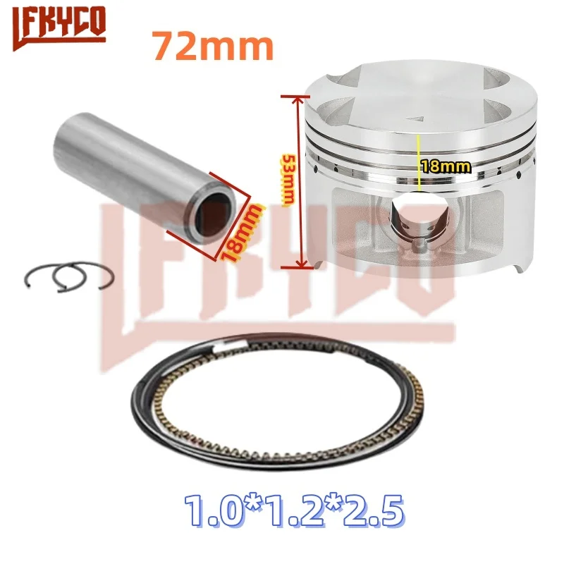 Motorcycle Engine Parts 72mm 249CC for SUZUKI GN250 1985-2001 DR250 GZ250 Marauder TU250 12111-38201 Piston Pin 18mm Gasket Kit