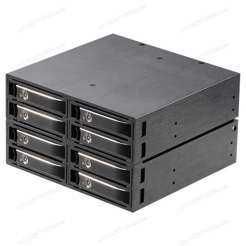 8-Disc 2.5-inch SAS Hard Disk Case Optical Drive Position SFF-8643 Extractable Tray, Dual Fans
