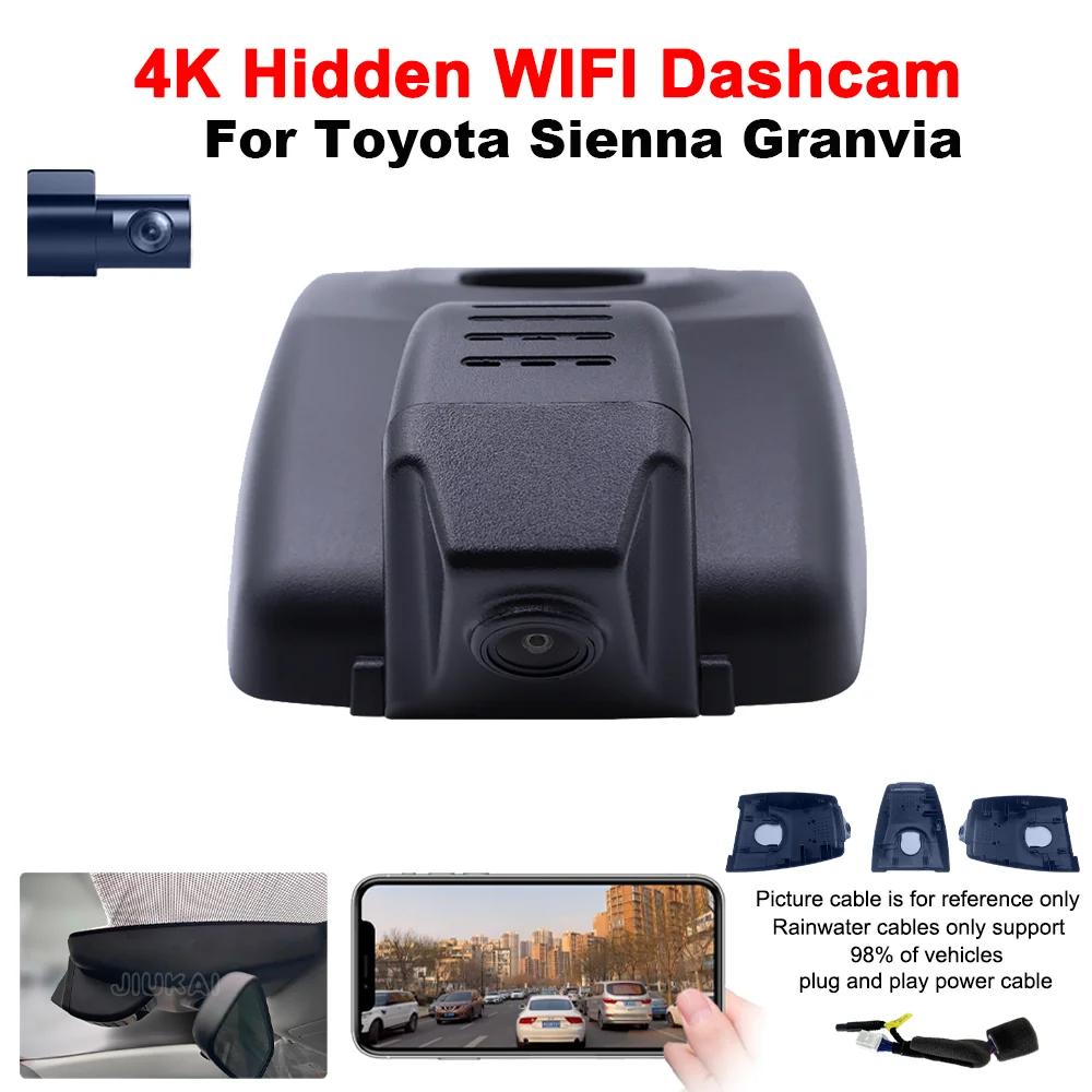 

Customized 4K HD Plug and play WIFi Car DVR Dash Cam For Toyota Sienna Granvia MPV DashCam Dvr Year model 2021 to 2024