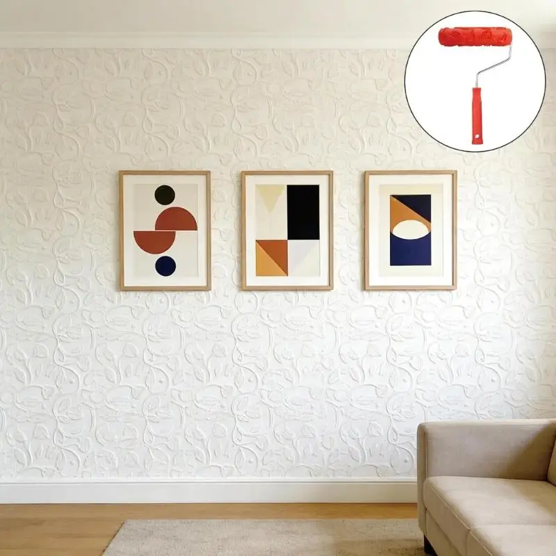  Rubber Texture Paint Roller Set for Accent Wall and Home Painting