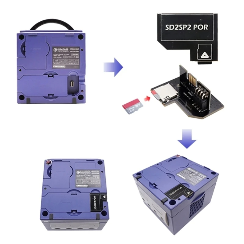 Durable Enig Gold Finish for NGC SD2SP2 Adapter Serial Port Memory Card Reader Adapter Intensity Display