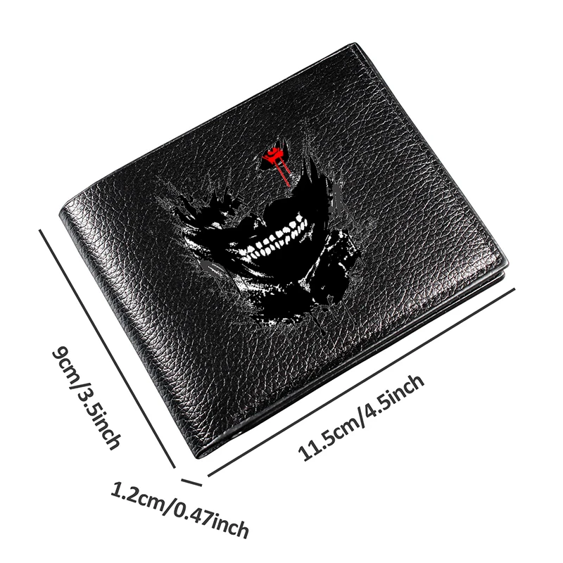 NEW T-Tokyo G-Ghoul Men's Faux Leather Wallet Slim Credit Card Holder Coin Purse Multi-Color Pen Storage Perfect Birthday Gift