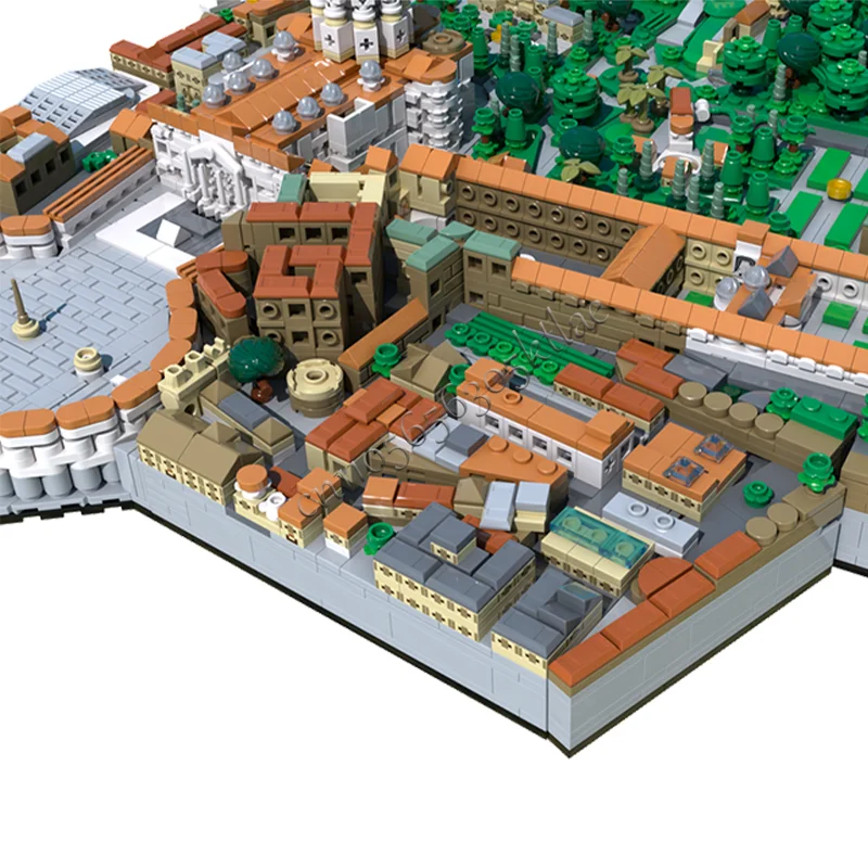 Hot 4879 PCS MOC Lusso Città Vaticano Building Modello modulare Architettura Building Block Fai da te Educazione Assemblaggio Giocattoli per bambini Regali
