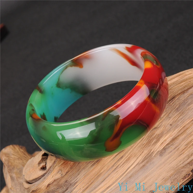 Natural Hetian Jade Outer Mongolia Colored Jade Bracelet Ladies Fashion Jade Bracelet Jewelry Bangles for Women Jewelry