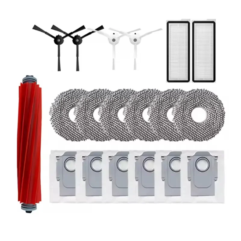 ASWUT-For Roborock Q Revo Maxv/Q Revo S/Q Revo Pro Vacuum Cleaner Replacement Parts Main Side Brush Dust Bag Hepa Filter Mop Clo