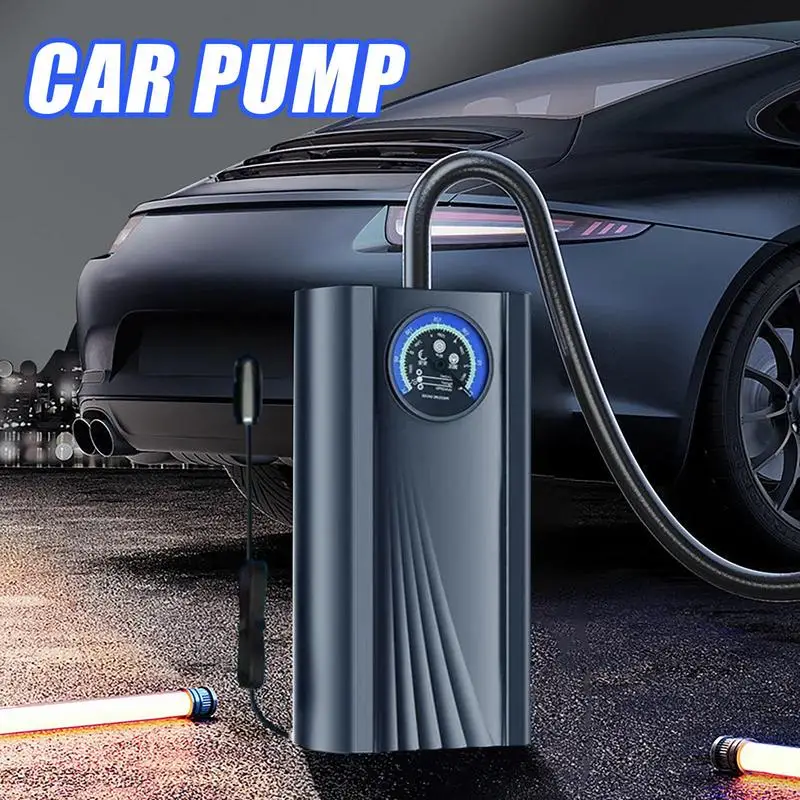 Air Pump For Car Tires 150PSI Noise-Reducing Electric Pump Rechargeable Inflator Automobiles Essentials For Battery Car