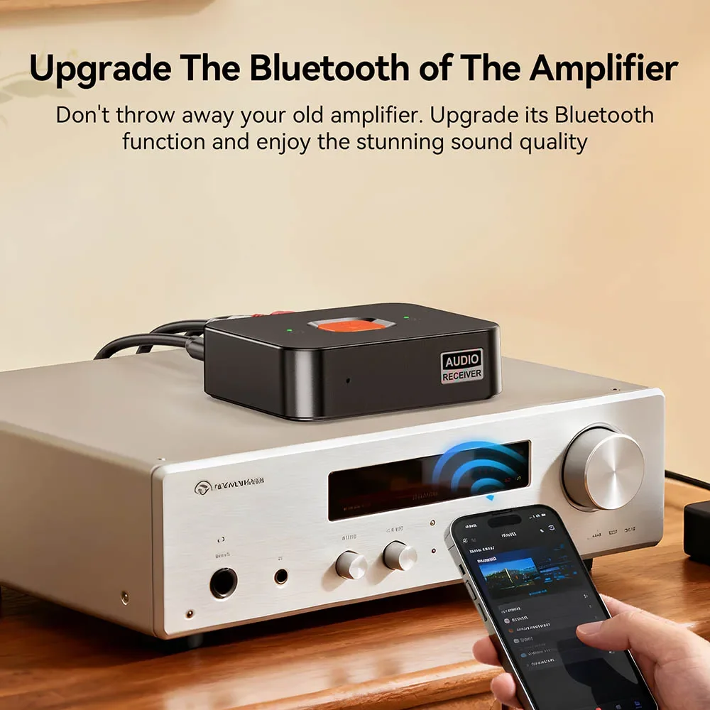 one-to-two Stereo Sound Dual-channel Output Module Support Handsfree Call Wireless Bluetooth-compatible 6.0 Adapter Receiver