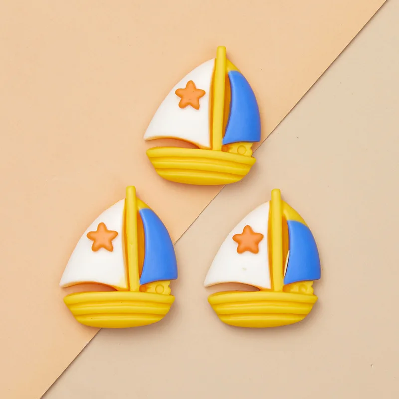 Kawaii Ocean Marine Series Crab Whale Submarine Resin Cabochons Flatback Scrapbook Craft DIY Phone Cases Jewelry Accessory