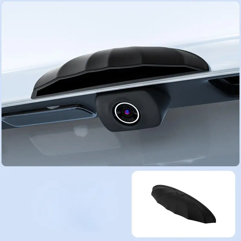 Car Rear View Mirror Camera Reversing Rainproof Cover Silicone Classic Black Car Backup Camera Rain Cover