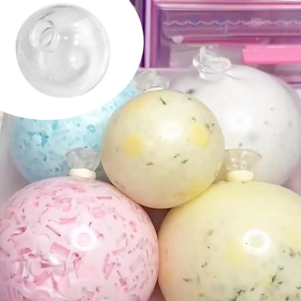 Vacuum Squeeze Ball Stress Relief DIY Kit Blank Ball Skins with Lids Filling Foam Beads Glitter Slow Rebound Toy  Craft Set view 5