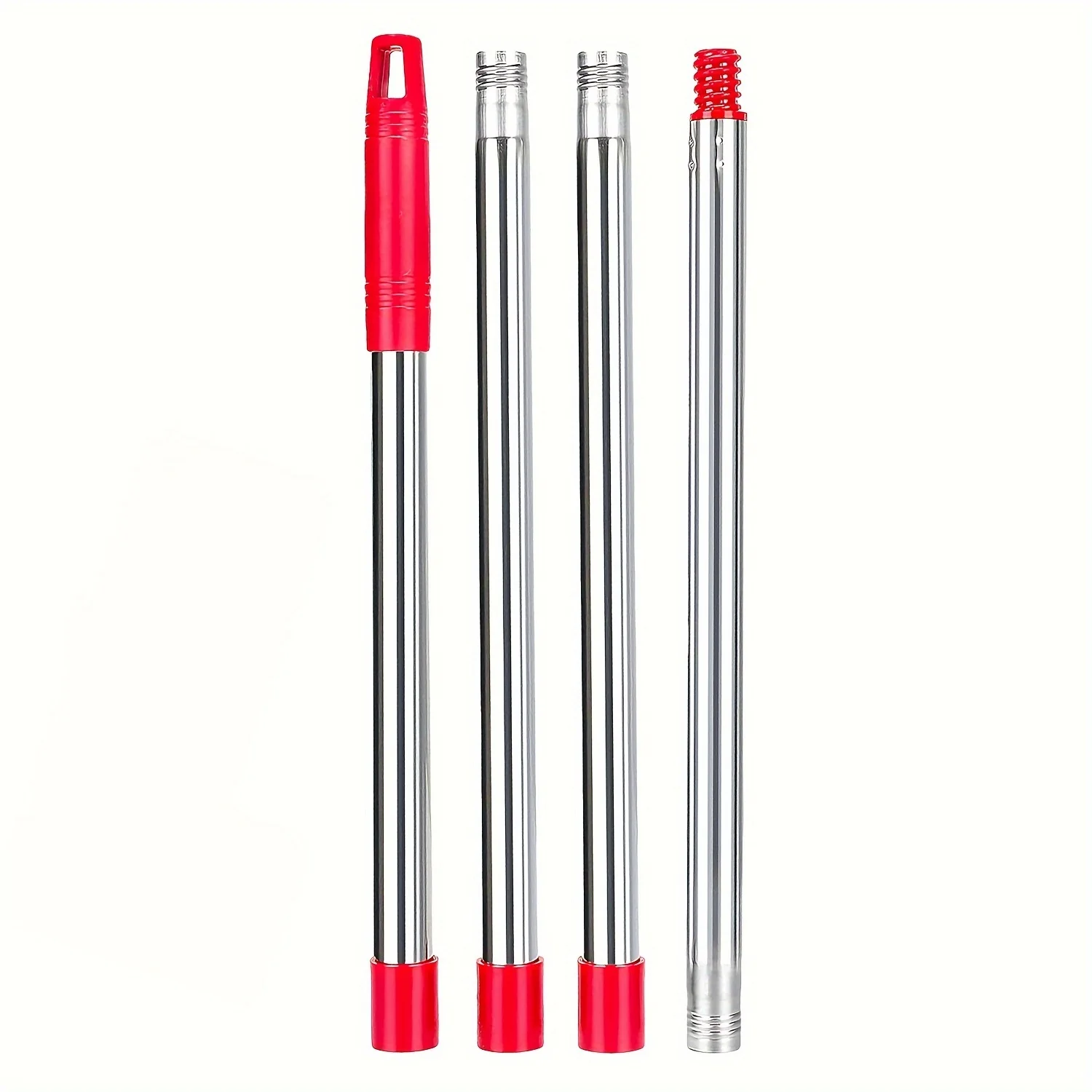 new spin mop handle mop rod replacement handle pole stick 4-section detachable extended mop rod pole for triangle spin mops