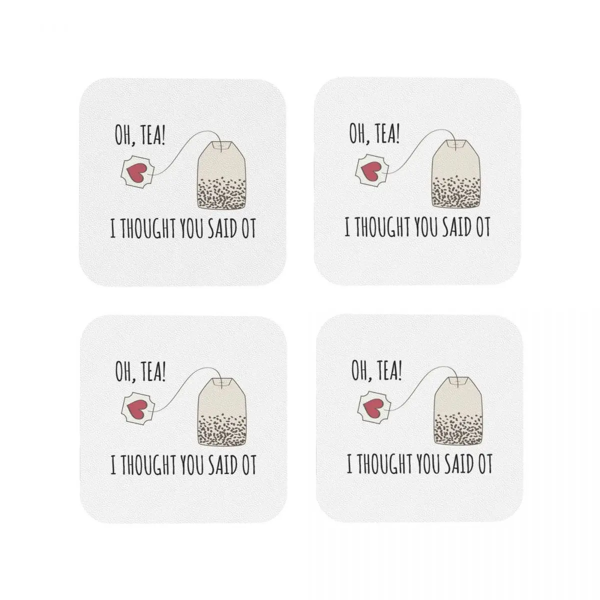 

Забавные профессиональные терапевтические дизайнерские подставки для любителей чая, кухонные салфетки, изоляционные коврики для чашек, кофейные коврики, подушечки для посуды, набор из 4 шт.