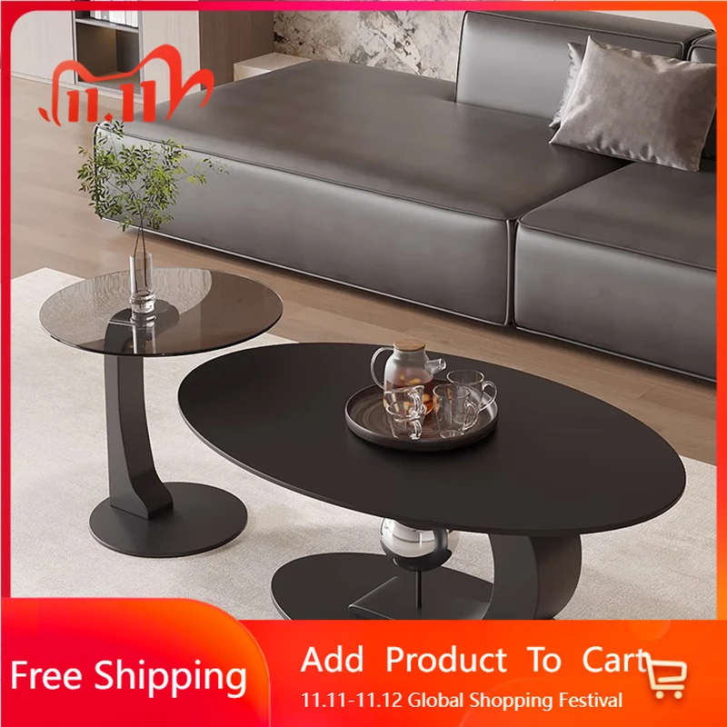 

Приставной столик с черным акцентом, скандинавская роскошная гостиная, салон, вечеринка, мероприятия, современный журнальный столик, дизайнерский Mesas Bajas, модная мебель