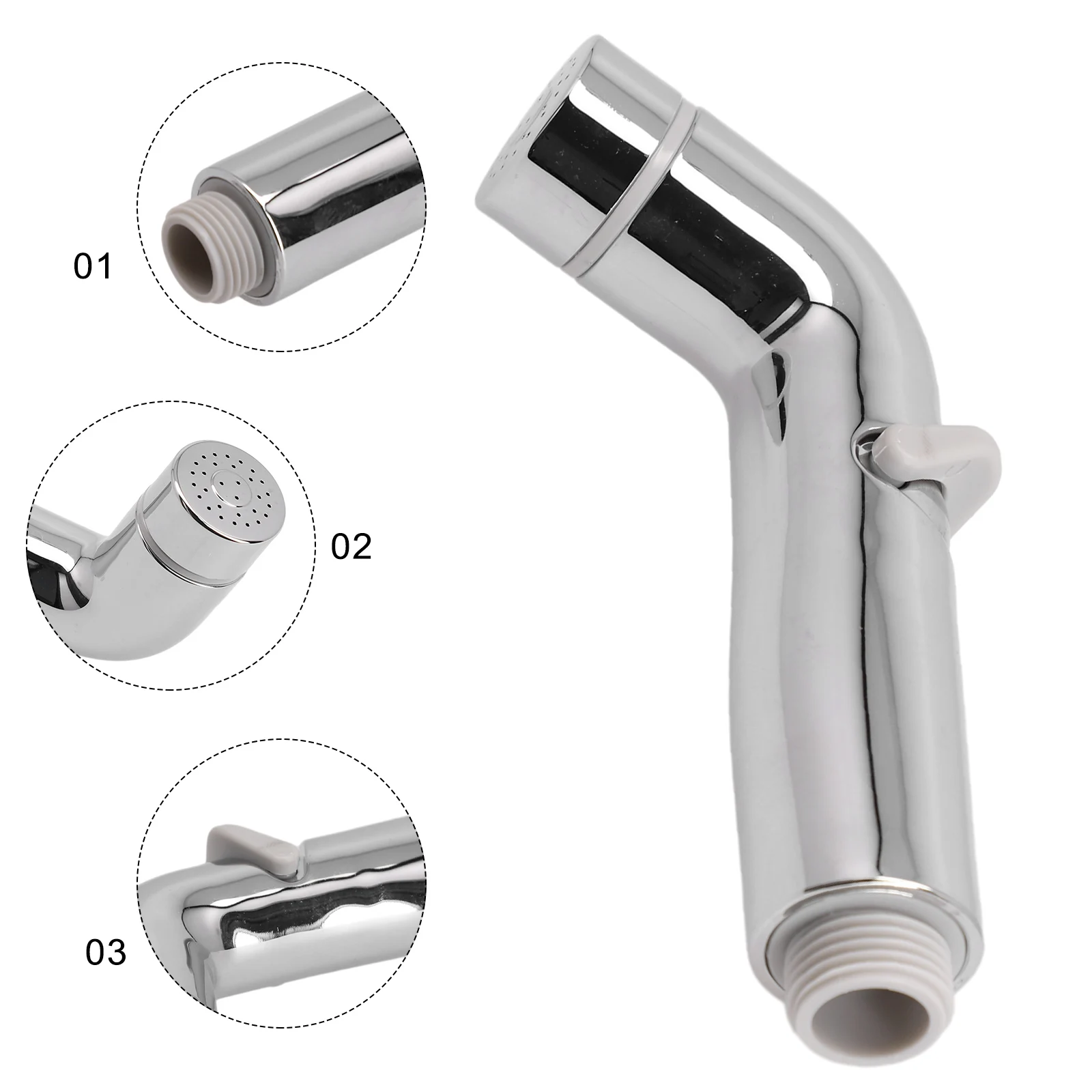 Toilet Bidet Sprayer Jet Spray For Elders And Health Faucet Silver ABS Adjustable Easy Control For Elders Toilet