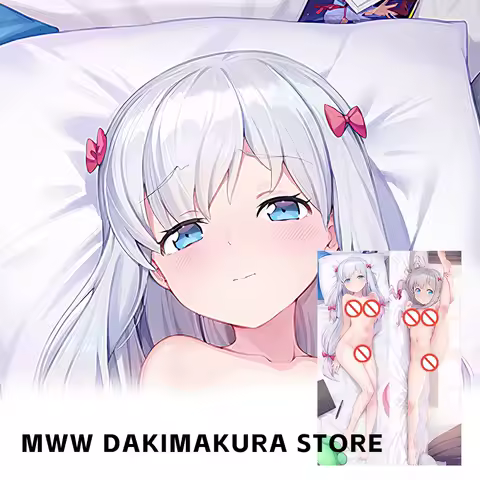 Eromanga Sensei Izumi Sagiri Dakimakura Anime Double-Sided Print Pillowcase Life-Size Body Pillow Cover