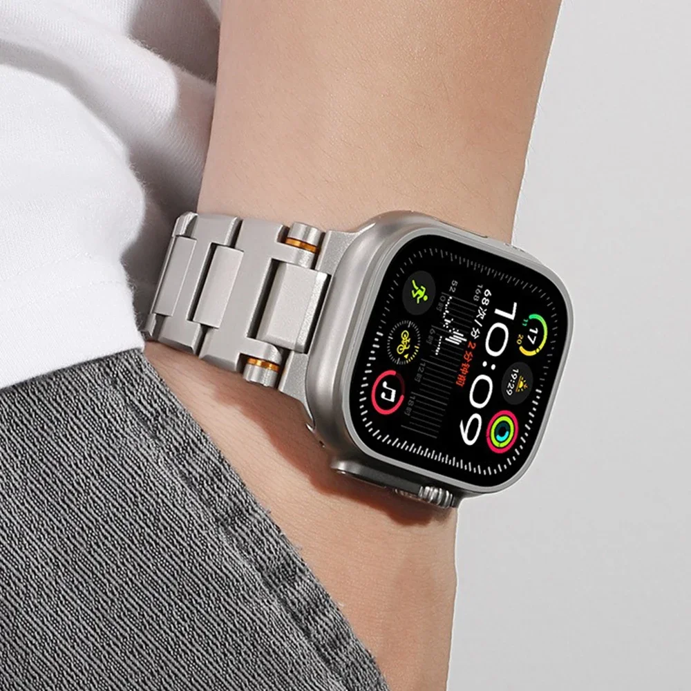 Metal Strap for Apple Watch Ultra 2 49mm 46mm 45mm 44mm 42mm Magnetic clasp Wristband for iWatch Series 10 Ultra 9 8 7 6 SE Belt