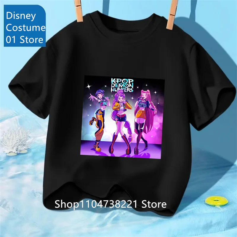 

Cute Cartoon Saja Boys T-shirts Boys Girls Short Sleeve T-shirt Tops Anime Kpop Demon Hunters T Shirt Gifts Children's Clothing