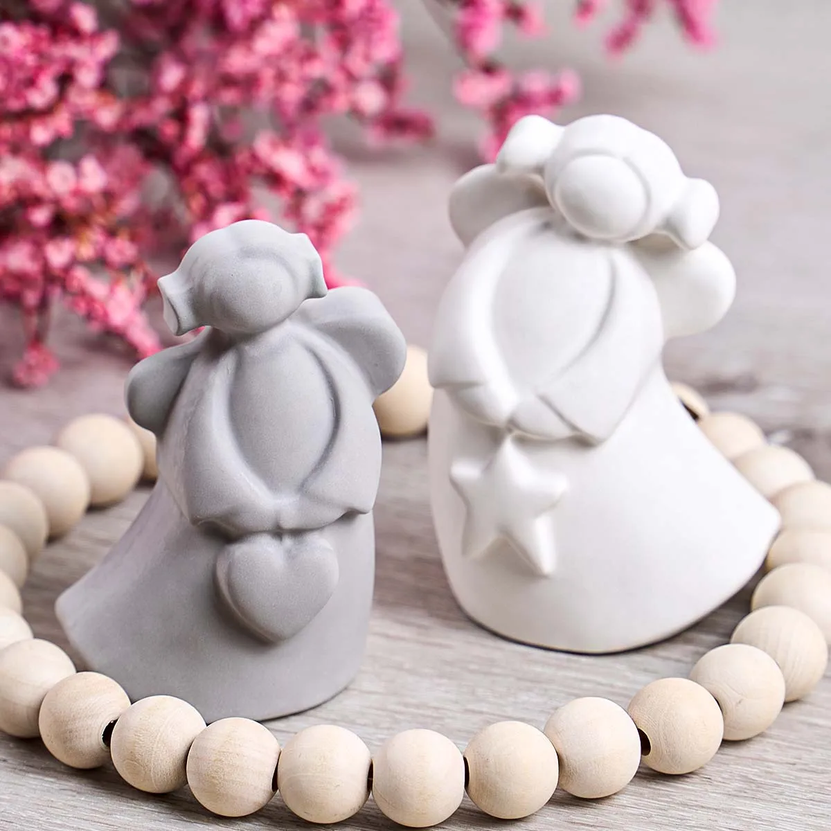 

Heart Star Wings Angel Silicone Scented Candle Mold DIY Girl Sculpture Gypsum Home Decor Handmade Human Mold for Festival Gifts