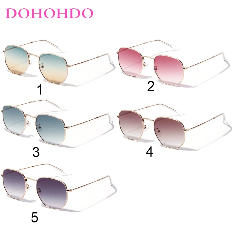 DOHOHDO Fashion Square Retro Sunglasses For Women Men Sun Glasses Classic Vintage UV400 Eyewear Shades Oculos de sol feminino
