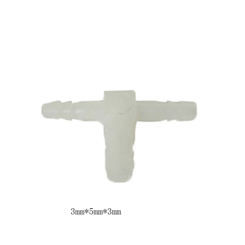 2pcs *T TYPE THREE WAY* TEE Plastic Barbed Connector Pipe Hose Joiner Tube S