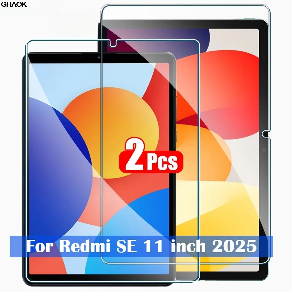 2PCS 9H HD Tempered Glass Screen Protector for Xiaomi Pad 7 6 5 Pro 11.2 Redmi Pad2 Se 11