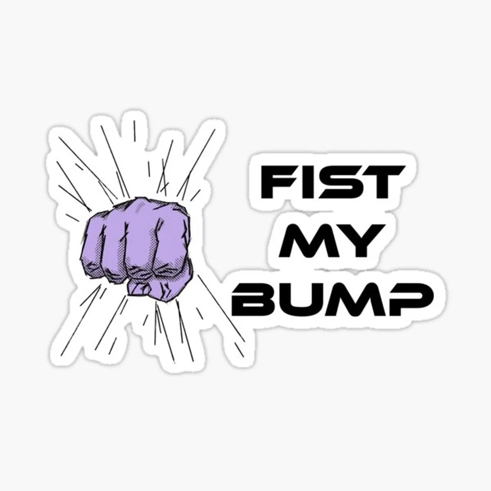 Project Hail Mary Fist bump  Sticker for Laptop Decor Bedroom Car Cute Cartoon Art Fashionable Public Suitcase