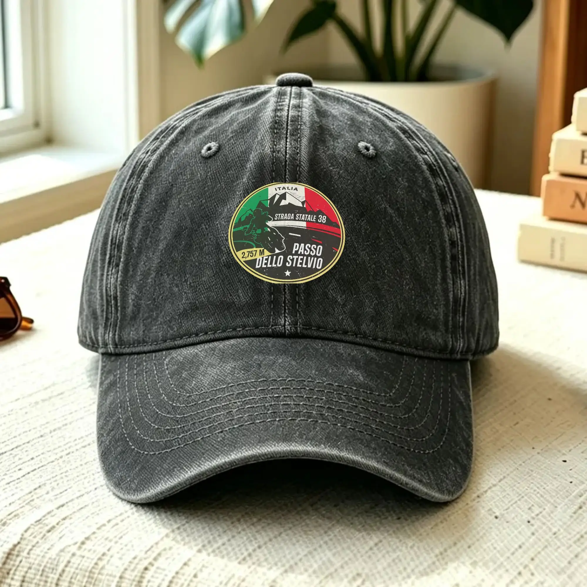 Italy Stelvio Pass 2026 Washed Baseball Cap  Classic Sun Trucker Hat Summer Women Men Outdoor Gym Baseball Caps