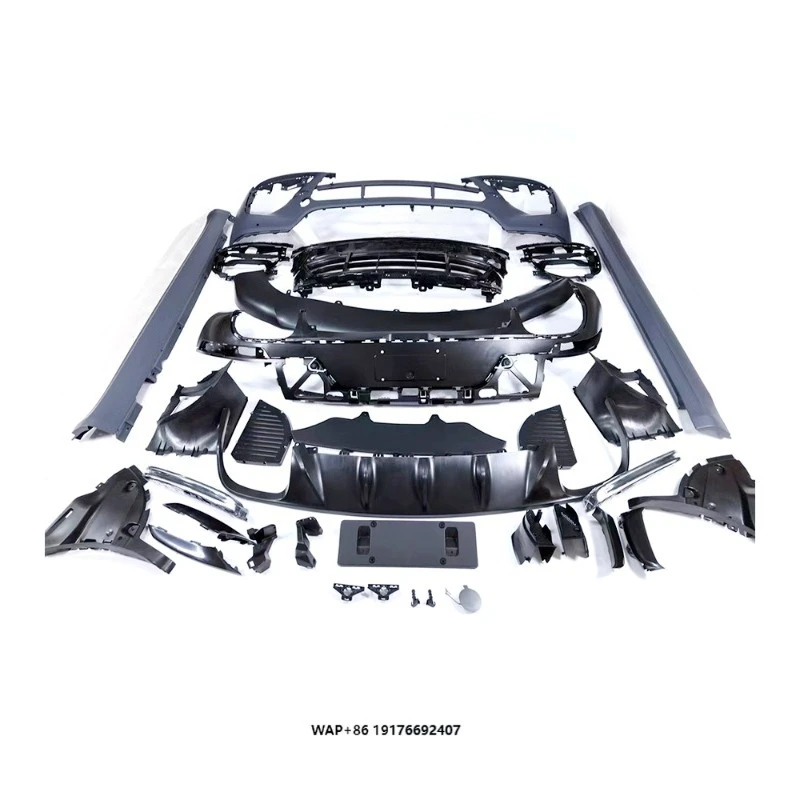 Sport Style Full Set Car Body Kit Car Body Parts  Bodykit Front & Rear Bumper Set with Side-skirts for  Macan TURBO SD