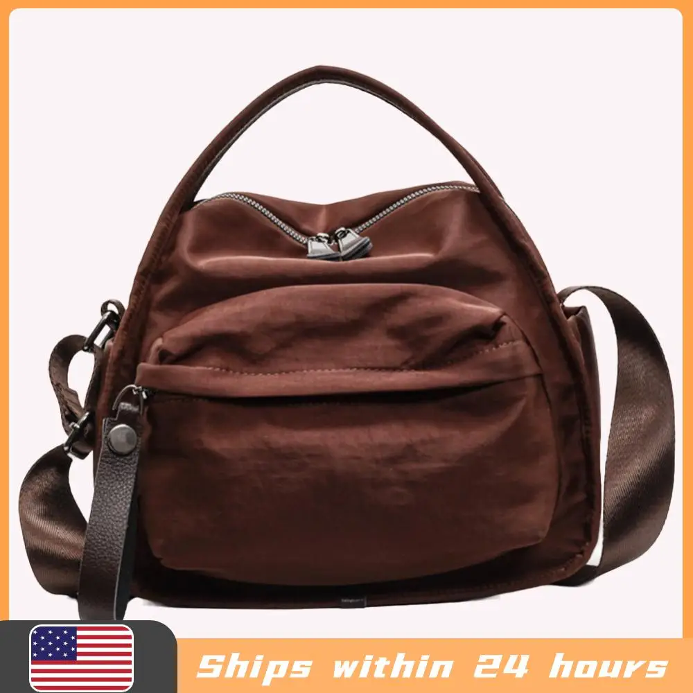 

Women Casual Crossbody Bag Oxford Cloth Shoulder Bag Commute Handbag (Coffee)
