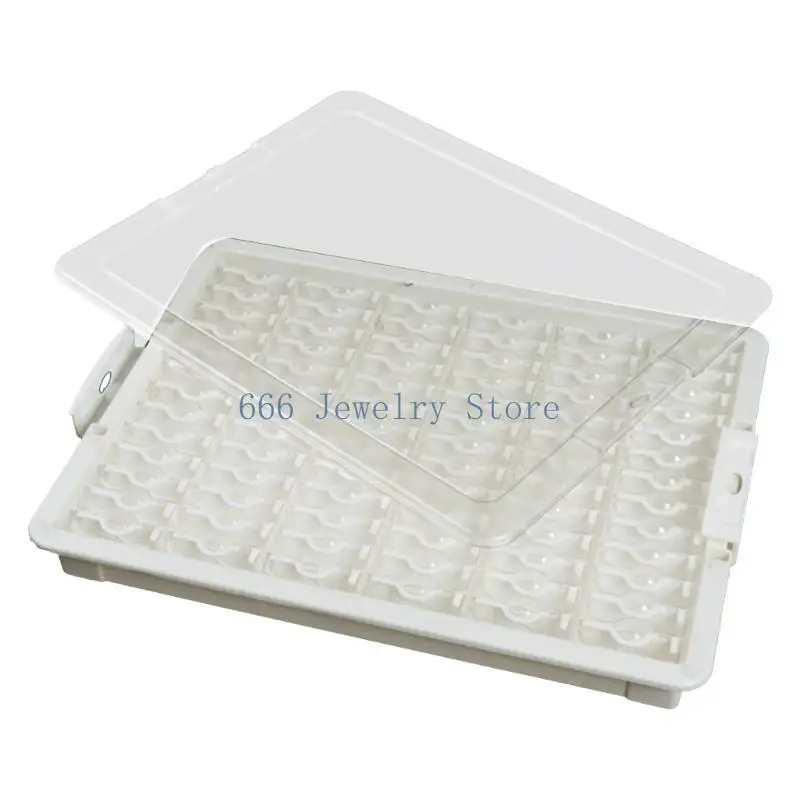 

F2TD Профессиональный лоток для сортировки бисера с прозрачной крышкой Контейнер для хранения ювелирных изделий Практичный для