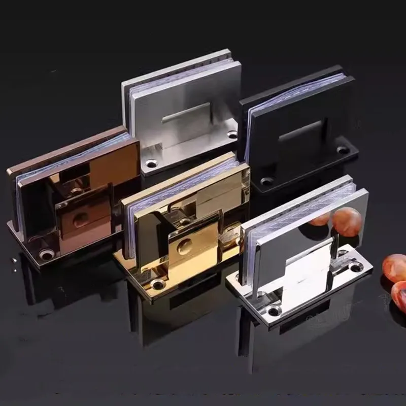 Precision Cast 304 Stainless Steel Shower Room Glass Door Hinge Bathroom Clip 90 Degree Two-Way(SJ-1209-1)