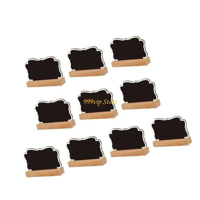 C90C 10Pcs Small Chalkboard Signs with Stand Small Blackboards for for Wedding Message Board Place Cards Table Number