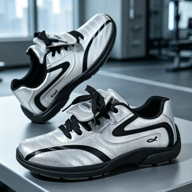 Men Casual Shoes All Seasons Retro Sneakers Textured Upper Streamlined Contrast Lines Flat Sole Daily Commute Footwear