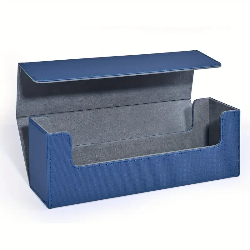 Trading card storage box,hold 600+ single sleeved cards,PU leather TCG card box, suitable for magic game cards, sports cards.