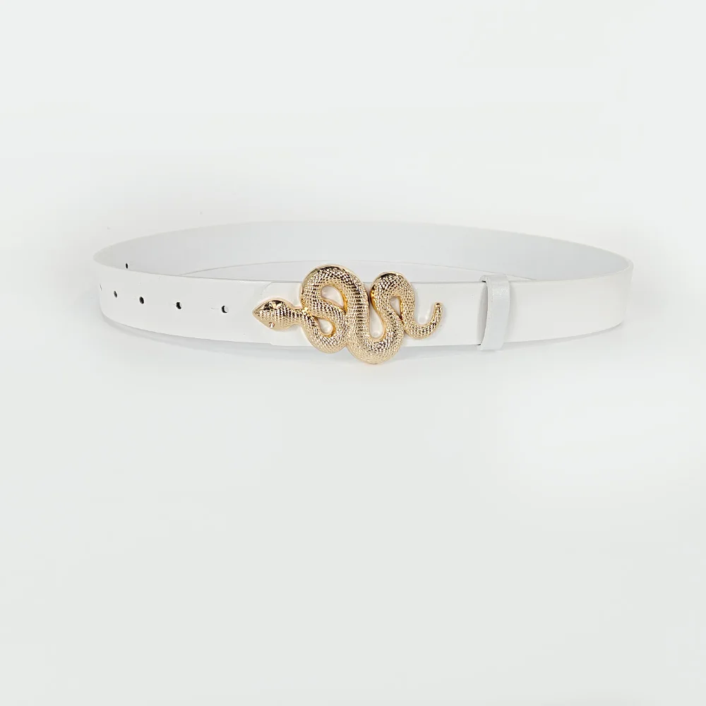 حار بيع جديد أزياء الأفعى حزام مشبك مع بو حزام جلد للنساء اللباس مصمم الأحزمة السوداء نمط الغربية خمر للفتيات